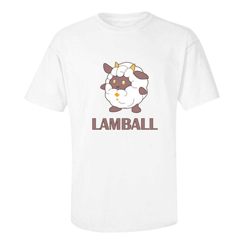 Palworld  Lamball Cosplay Cotton T-shirt  Men Women 3D Printed Short Sleeve Shirt