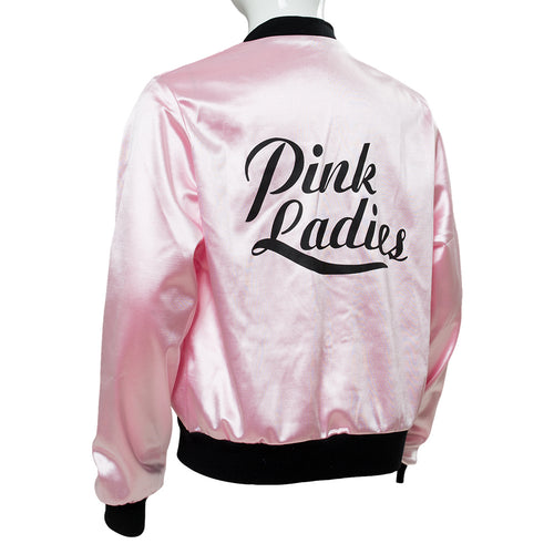 SeeCosplay Movie Grease Pink Ladies Silks and Satins Jacket Black Beam Kids