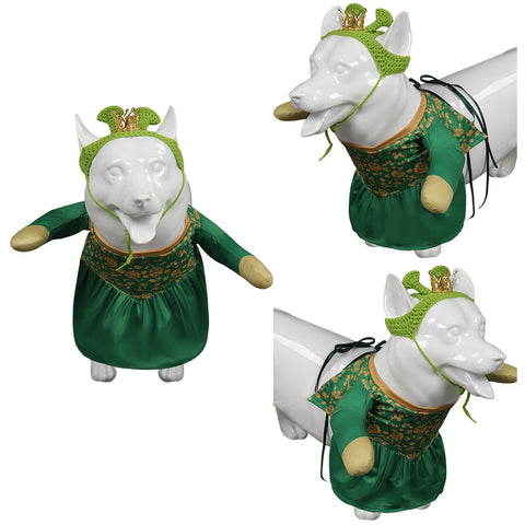 Shrek Dog Clothes Cosplay Costume Outfits Halloween Carnival Party Suit Fiona