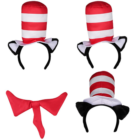 The Cat in the Hat cat Cosplay Hat Cap  Halloween Carnival Costume Accessories cos