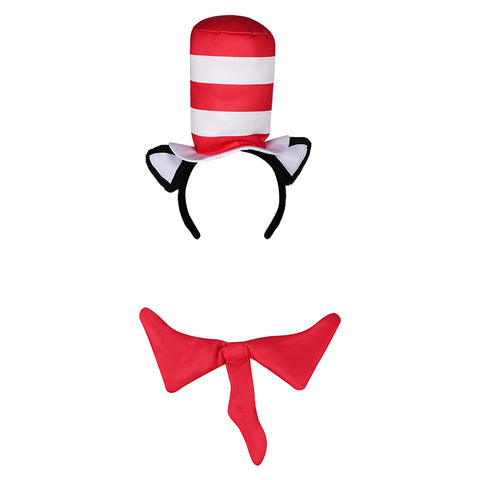 The Cat in the Hat cat Cosplay Hat Cap  Halloween Carnival Costume Accessories cos