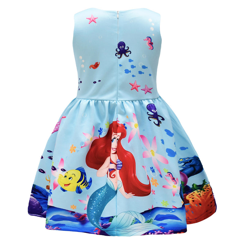 The Little Mermaid Ariel Cosplay Costume Kids Dress  Halloween Carnival Party Suit
