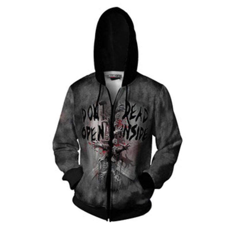 The Walking Dead Cosplay Hoodie 3D Printed Sweatshirt Adult Casual Streetwear Zip Up Jacket Coat