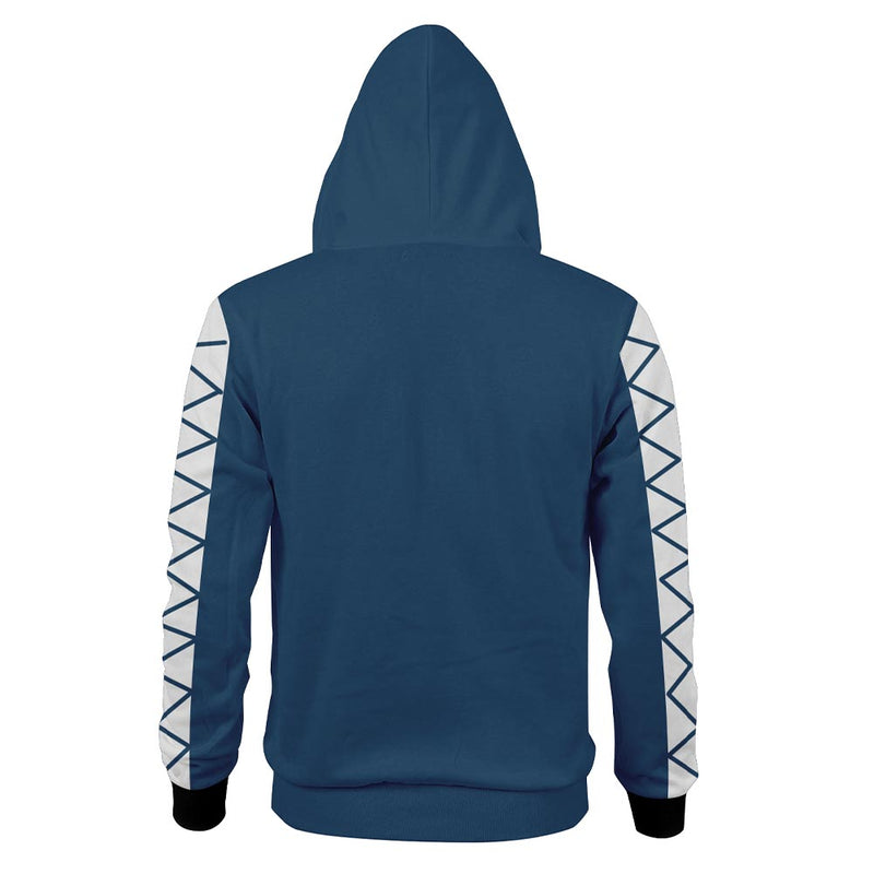 Twisted-Wonderland Cosplay Hoodie Hercules Idia Shroud Jacket Zip Up Zipper Sweatshirt Coat