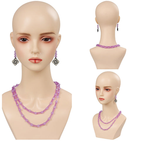 SeeCosplay Wish Asha Necklace and Earring Party for Carnival Halloween Cosplay Accessories