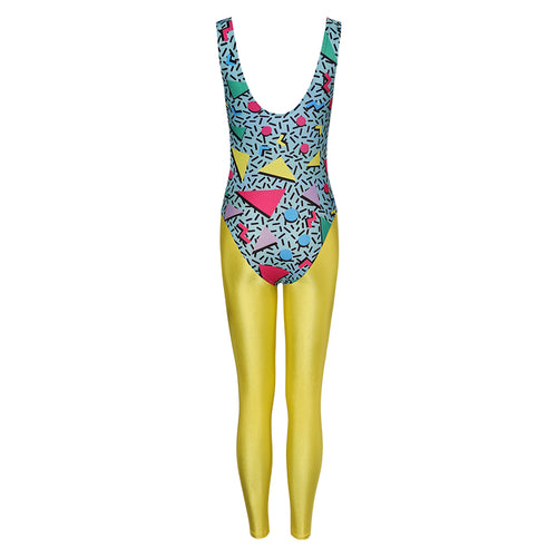 women 80s bodysuit Cosplay Costume Outfits Halloween Carnival Suit