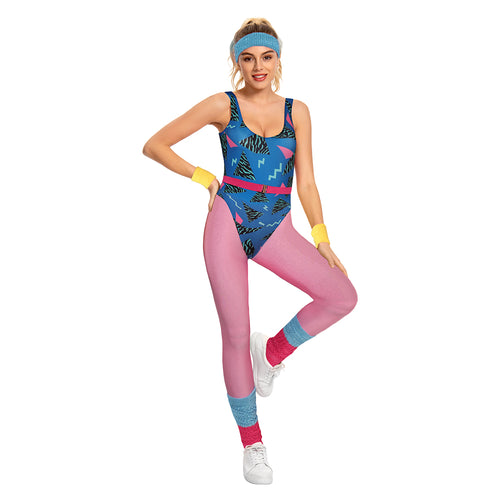 women bodysuit 80S Cosplay Costume Outfits Halloween Carnival Suit
