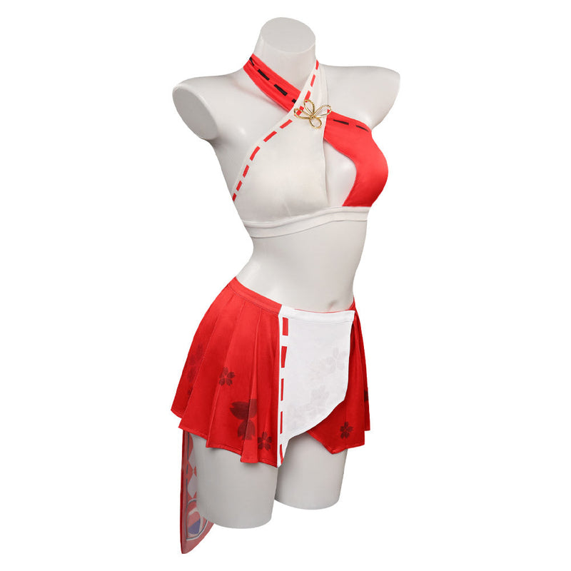 SeeCosplay Genshin Impact Yae Miko Swimsuit Cosplay Costume Costume Outfits for Halloween Carnival Party Suit