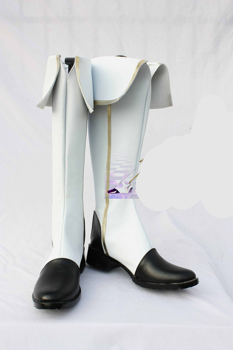 Hitman Reborn Lambo Cosplay Boots Shoes White