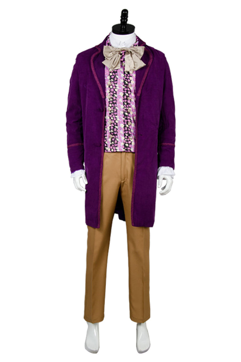 Willy Wonka and the Chocolate Factory 1974 Willy Wonka Outfits Cosplay Costume