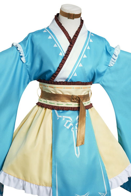 SeeCosplay The Legend of Zelda: Breath of the Wild Link Original Design Lolita kimono Costume- Cossky®