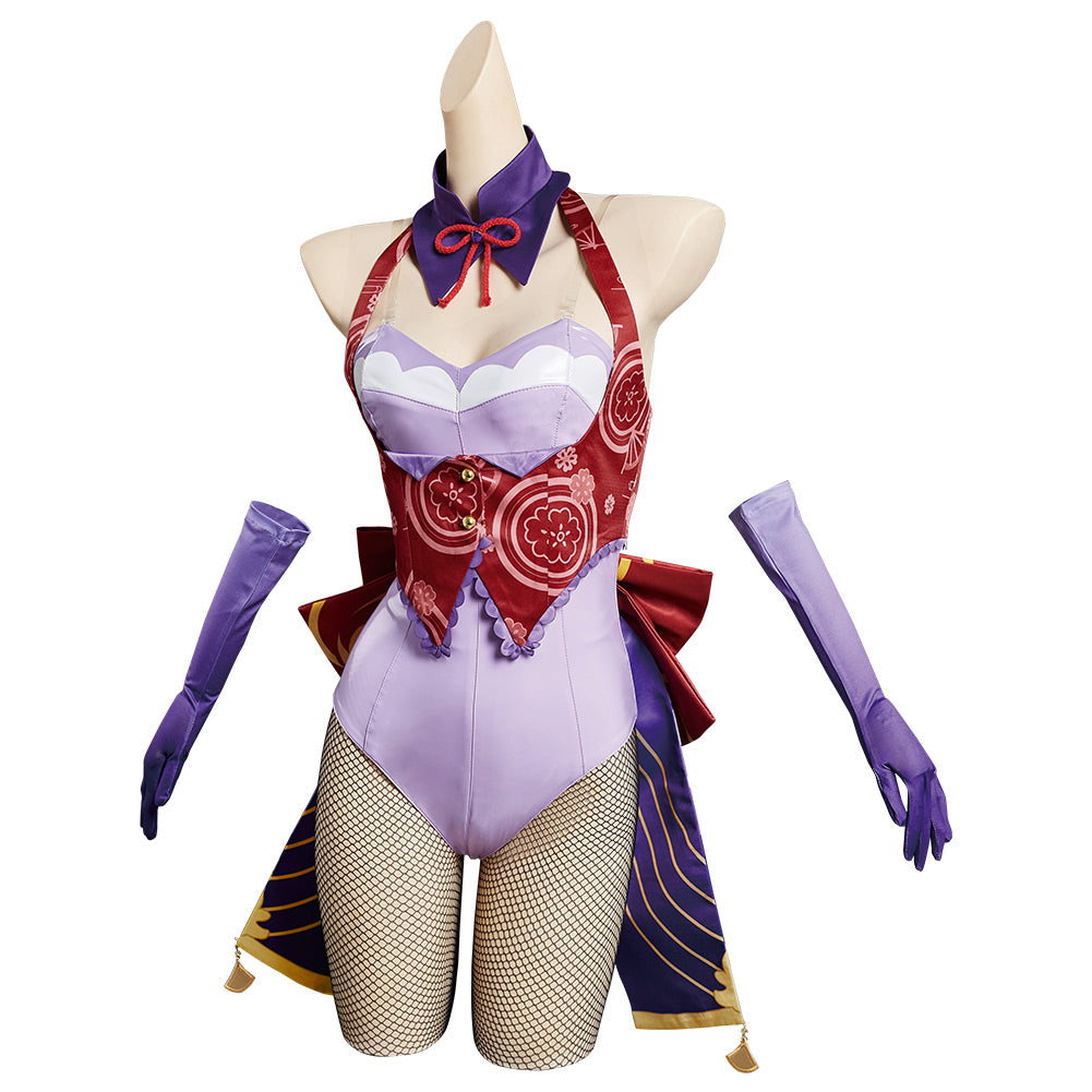 Genshin Impact Keqing Original Design Cosplay Costume Bunny Girls Jumpsuit Outfits