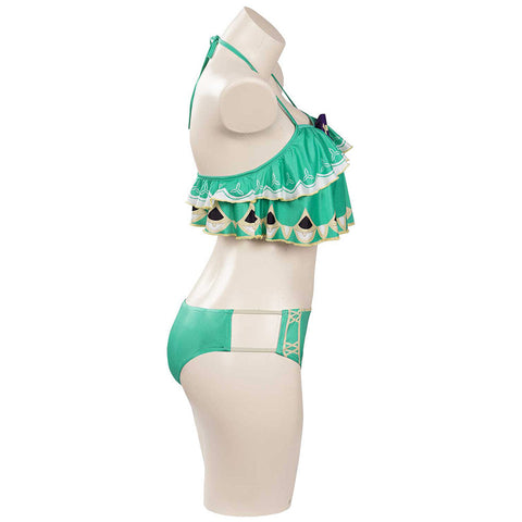 SeeCosplay Genshin Impact Venti Cosplay Costume Bikini Top Shorts Swimsuit Costume Outfits