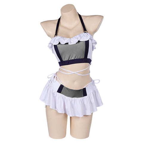 SeeCosplay Final Fantasy VII Game Tifa Lockhart Women White Swimsuit for Carnival Halloween Cosplay Costume