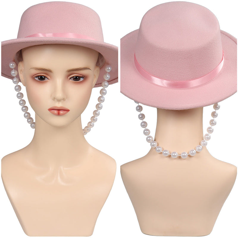 SeeCosplay 2023 Doll Movie Women Hat Cap With Pearl Design for Carnival Halloween Cosplay Accessories