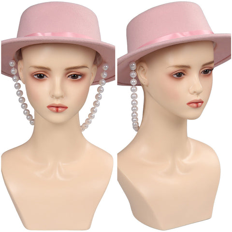 SeeCosplay 2023 Doll Movie Women Hat Cap With Pearl Design for Carnival Halloween Cosplay Accessories