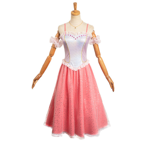 SeeCosplay 2023 Movie Doll in the Nutcracker Clara Pink Yarn Sexy Pink Skirt Party Carnival Halloween Cosplay Costume BarBStyle Female