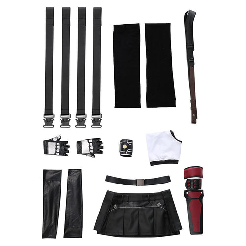 Tifa-Final Fantasy: VII FF7 Remake Tifa Lockhart Cosplay Costume Full Set Game Costume Outfits Female