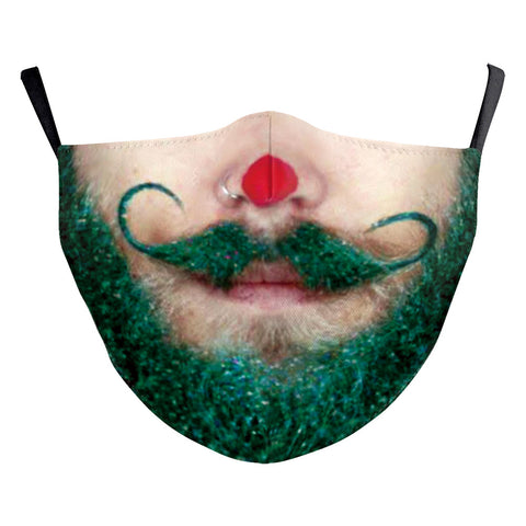 Adult Bearded Santa Claus Funny Anti-Haze Protective Filter Disc Mask
