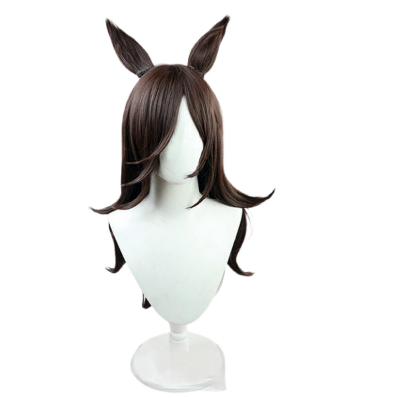SeeCosplay Uma Musume Pretty Derby Anime Rice Shower Cosplay Wig Wig Synthetic HairCarnival Halloween Party Female