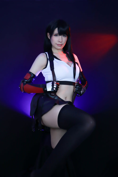 Tifa-Final Fantasy: VII FF7 Remake Tifa Lockhart Cosplay Costume Full Set Game Costume Outfits Female