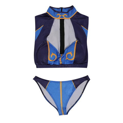 SeeCosplay Street Fighter ChunLi Cosplay Costume Swimsuits Halloween Carnival for Disguise Suit