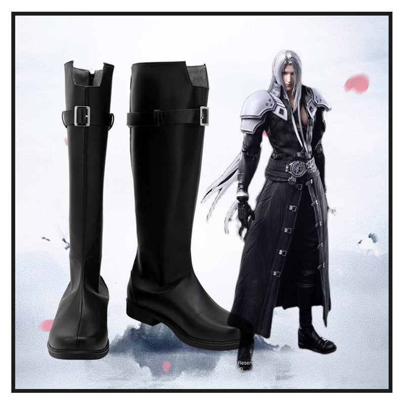 SeeCosplay Final Fantasy Costume Remake - Sephiroth Cosplay Shoes Boots Halloween Costumes Accessory Custom Made