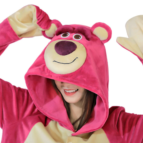 Toy Story 3: Costume Lotso Strawberry Bear Pajama Sleepwear Christmas Halloween Cosplay Costume For Adult Female
