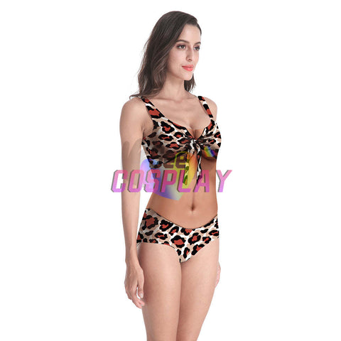 3D Digital Printed Sexy Leopard Series One-Piece Beach Swimsuit