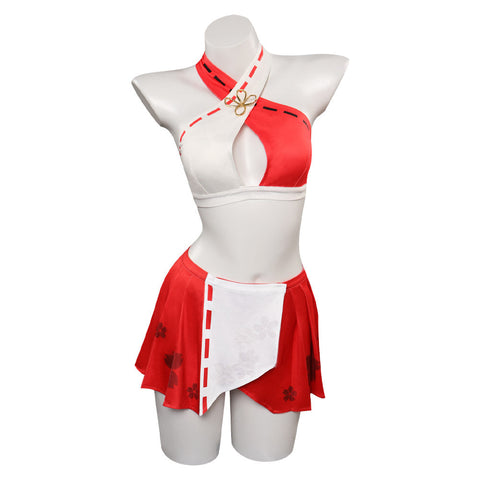 SeeCosplay Genshin Impact Yae Miko Swimsuit Cosplay Costume Costume Outfits for Halloween Carnival Party Suit Female