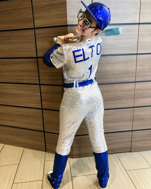 Rocketman: Costume Elton John Dodgers Baseball Uniform Cosplay Costume