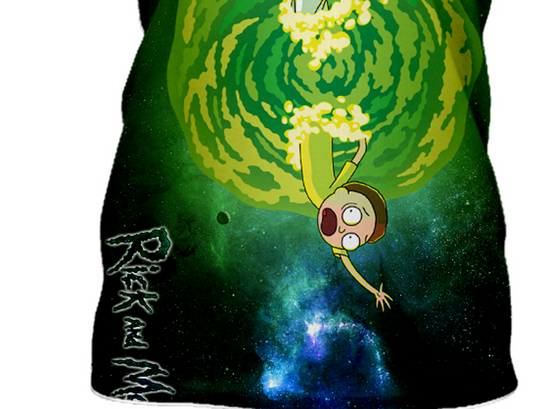 Seecosplay Anime Rick and Morty 3D Round Neck Short Sleeve Men's Tops Cartoon Printing Fun Anime Sun God Nika Luffy Street Casual T-Shirt