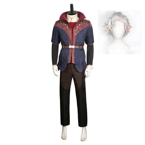 Baldur's Gate: Astarion Printed Wig Full Set Halloween Cosplay Costume