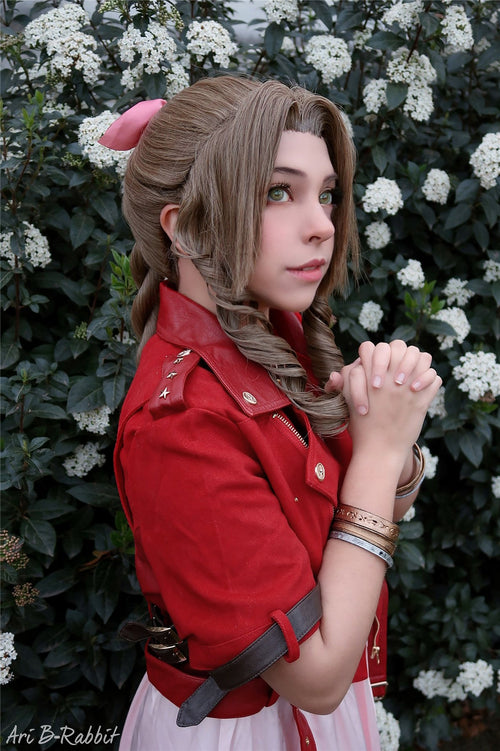 Final Fantasy: Costume Remake Aerith Gainsborough Costume For Adult Female for Halloween Cosplay Costume