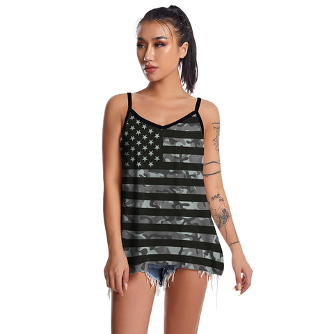 2022new Independence Day Spring and Summer Women's Clothing Large Size Camisole National Flag Digital Printing Vest Women's Clothing