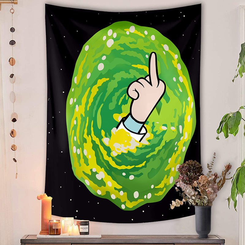 Seecosplay Rick and Morty Wall Hanging Morty Wall Banner Blanket Carpets Room Decaration Items
