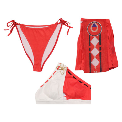 SeeCosplay Genshin Impact Yae Miko Swimsuit Cosplay Costume Costume Outfits for Halloween Carnival Party Suit