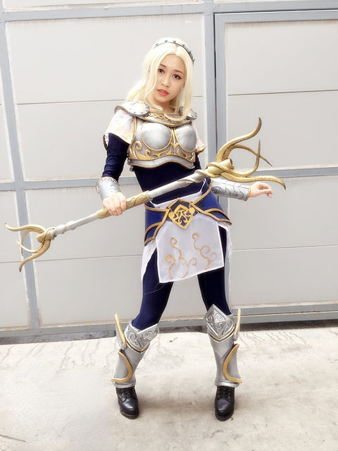 Seecosplay Game LOL League of Legends Luxanna Crownguard Halloween Carnival Suit Cosplay Costume