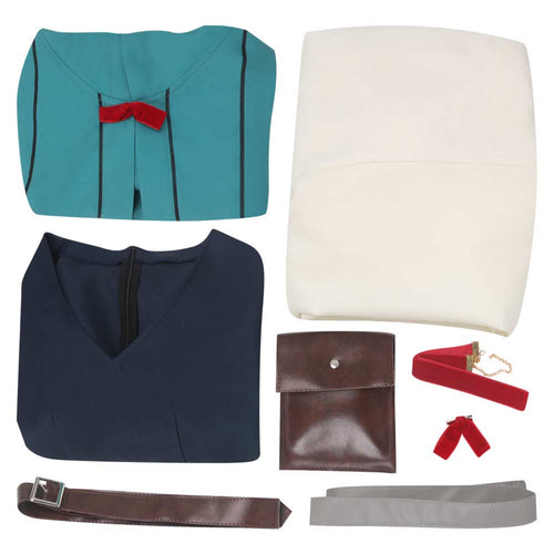 Anime Delicious In Dungeon 2023 Marcille Green Set Outfits Cosplay Costume Halloween Carnival Suit