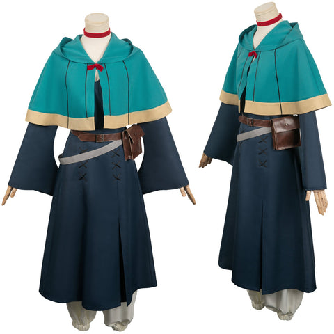 Anime Delicious In Dungeon 2023 Marcille Green Set Outfits Cosplay Costume Halloween Carnival Suit