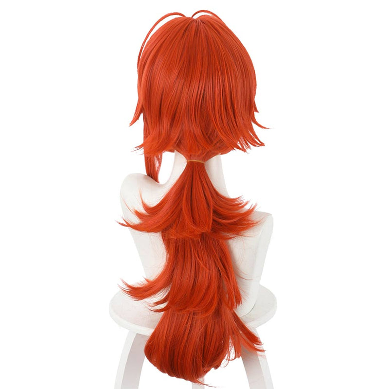 SeeCosplay Anime Genshin Impact Diluc Ragnvindr Heat Resistant Synthetic Hair Carnival Halloween Party Props Cosplay Wig