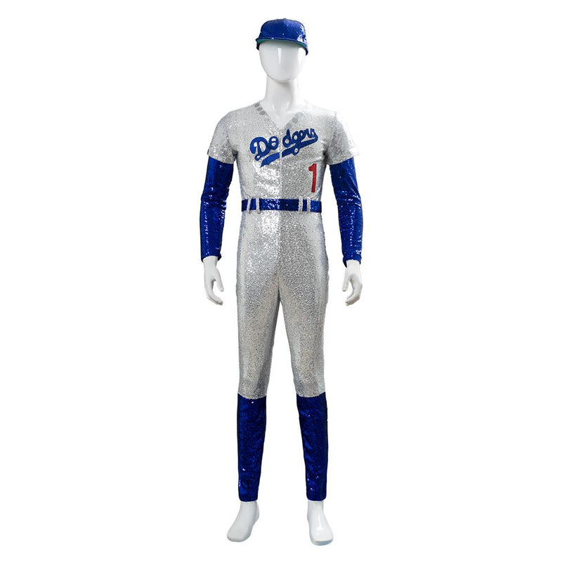 SeeCosplay Rocketman Elton John Dodgers Baseball Uniform Cosplay Costume
