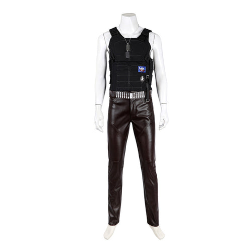 Cyberpunk 2077: Costume Johnny Silverhand Black Outfit Halloween Party Cosplay Costume