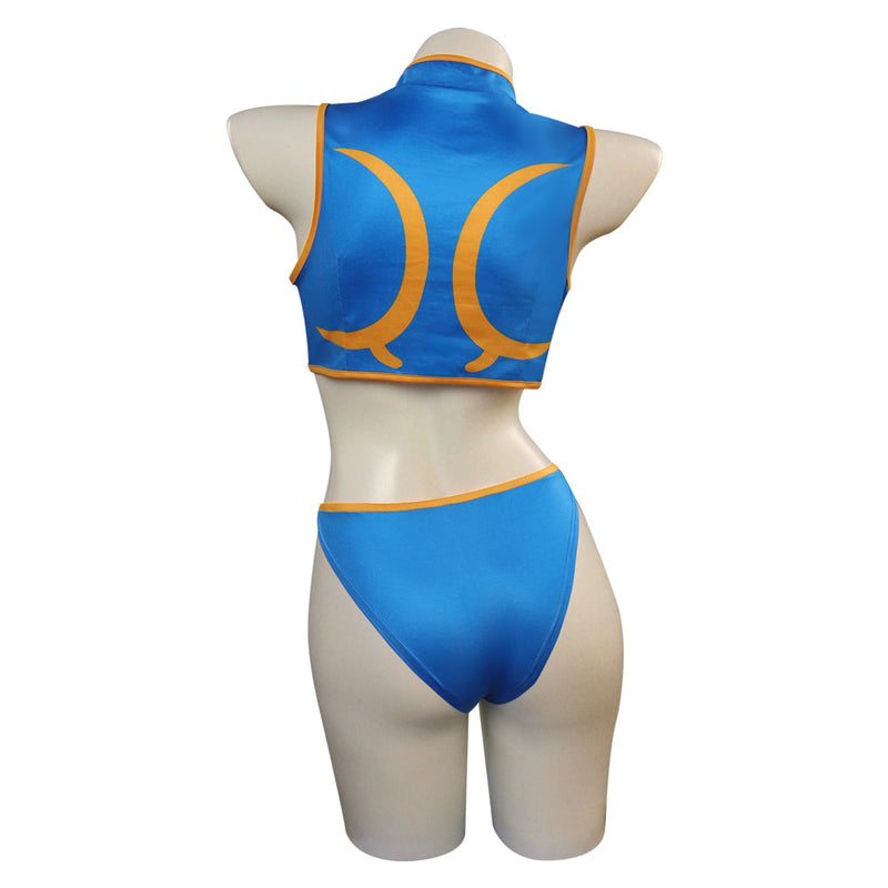 SeeCosplay Street Fighter Chun Li Swimsuit Top Shorts Outfits Halloween Carnival Cosplay Costume