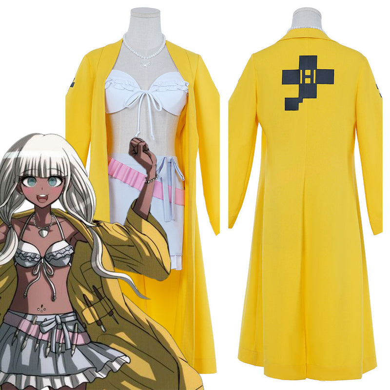 Seecosplay Anime Danganronpa V3: Killing Harmony-Yonaga Angie Coat Belt Outfits Halloween Carnival Suit Cosplay Costume