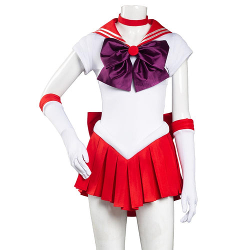 Sailor Moon Costume Hino Rei Uniform Dress Outfits Halloween Costume Cosplay Costume For Adult Female