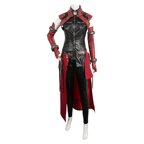 SeeCosplay Final Fantasy Costume Remake Game Aerith Gainsborough Women Red Suit Carnival Halloween Costume Female