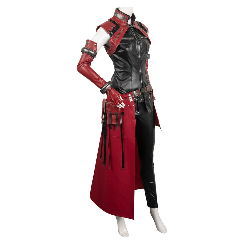 SeeCosplay Final Fantasy Costume Remake Game Aerith Gainsborough Women Red Suit Carnival Halloween Costume Female
