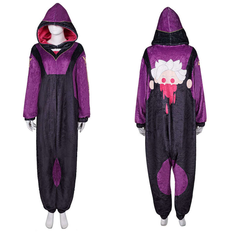 Game Baldurs Gate 3 Cosplay Astarion Purple Plush Jumpsuit Sleepwear Outfits Cosplay Costume Halloween Carnival Suit-Coshduk