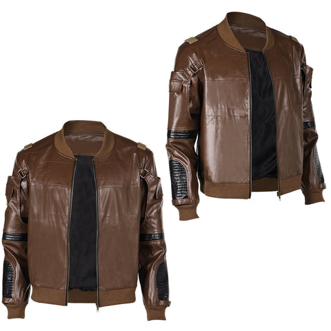 Game Cyberpunk 2077 Solomon Reed Brown Jacket Outfits Cosplay Costume Halloween Carnival Suit